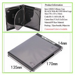 14MM 3-Bluray Case Black