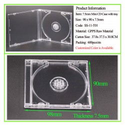 7.5mm Mini CD Case With Tray