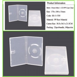 15mm mini 1-DVD PP CASE