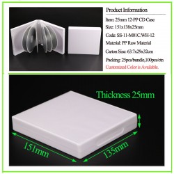 25mm 12-CD PP Case With 6...