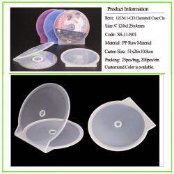12CM 1- CD clamshell Case