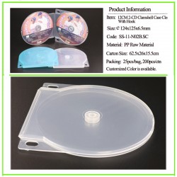 12CM 2-CD clamshell case