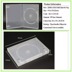 22mm 1-DVD Case Super Clear