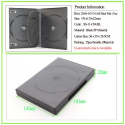 22mm 4-DVD Case Black