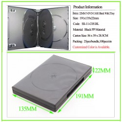 22mm 5-DVD Case Black