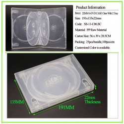 22mm 6-DVD Case Super Clear