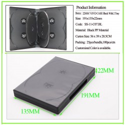 22mm 7-DVD Case Black