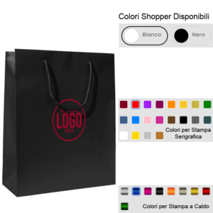 Shopper in Carta Patinata Plastificata Opaca